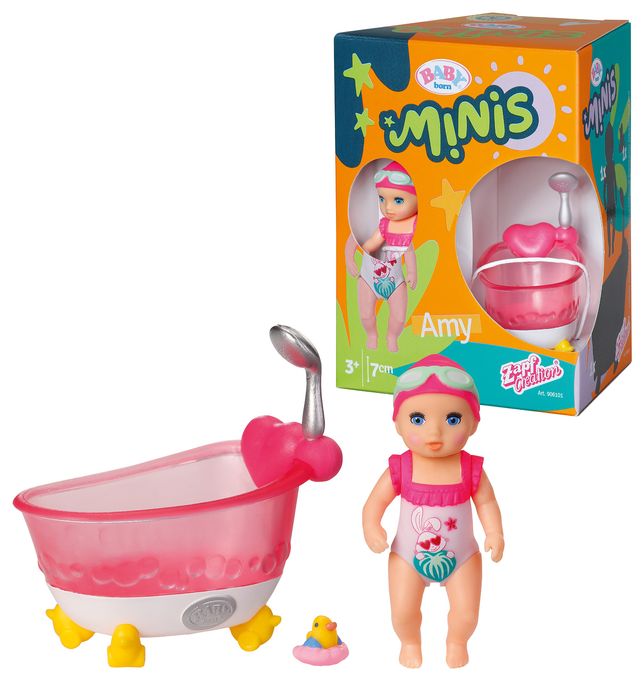906101 BABY born Minis - Playset Badewanne mit Amy 