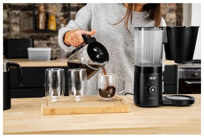 12 Tassen Filterkaffeemaschine 1,5 l  Enfinigy (Schwarz) 