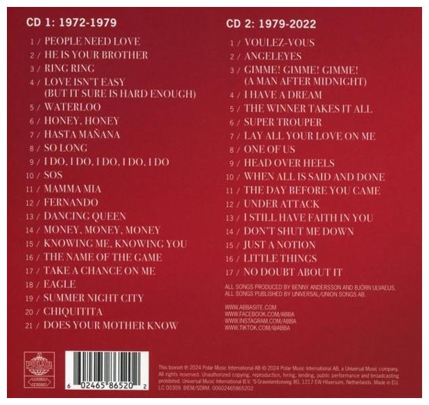 ABBA - The Singles :The First Fifty Years (Ltd. 2CD) 