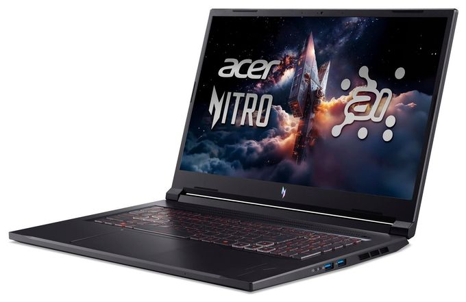 Full HD Notebook 43,9 cm (17.3 Zoll) 1920 x 1080 Pixel 1 TB SSD Windows 11 Home AMD Ryzen 7 max. 5,1 GHz  Nitro V17 AI ANV17-41-R1PD (Schwarz) 