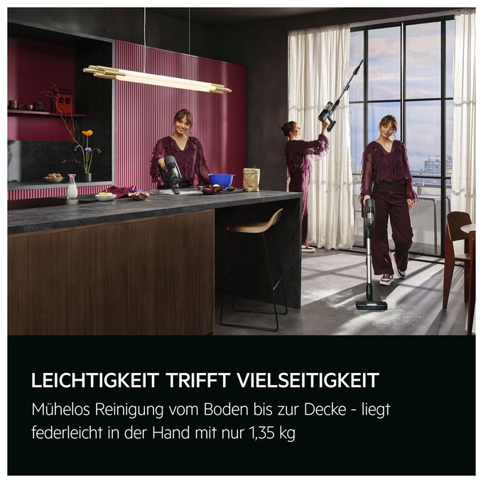 Handstaubsauger Beutellos bis 40 min Laufzeit 21,6 V HEPA  AP72UB21ES Ultimate 7000 (Grau) 