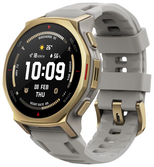 Digital 44 mm Smartwatch Rund 353 ppi  T-Rex 3 Pro (Gold) 