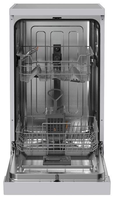 45 cm Geschirrspüler freistehend leise 11 Maßgedecke aquaStop Funktion (Silber) GSP 539 460 