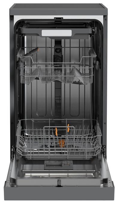 45 cm Geschirrspüler freistehend leise 11 Maßgedecke aquaStop Funktion (Grau) GSP531470SM 