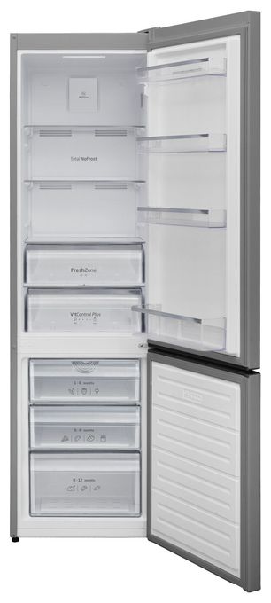 194 l / 74 l Kühl-Gefrierkombi freistehend NoFrost 222 kWh Jahr  KGCN388130E (Edelstahl) 