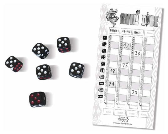 Brettspiel bis zu 4 Spielern ab 8 Jahr(e) 2000 Chili Dice 