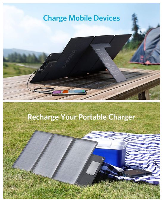 PowerSolar 24W 3-Port USB Solarladegerät 