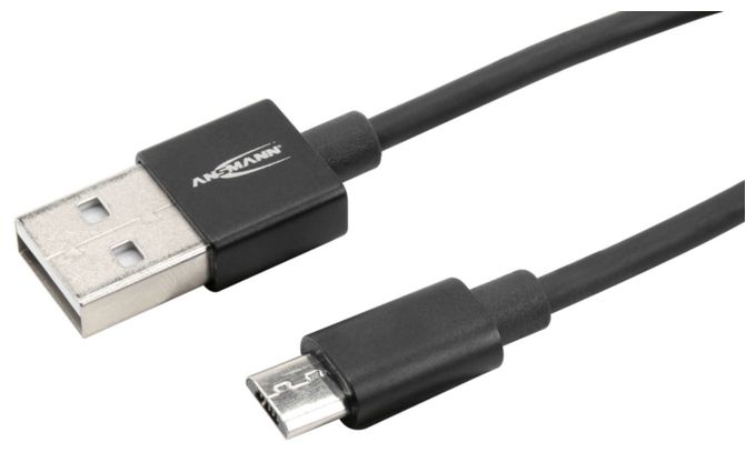 0,48 Gbit/s Stecker USB A auf Micro-USB B 0,2 m  1700-0077 (Schwarz) 