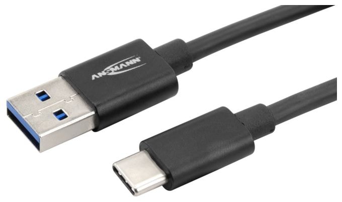 5 Gbit/s Stecker USB A auf USB C 2 m  1700-0081 (Schwarz) 