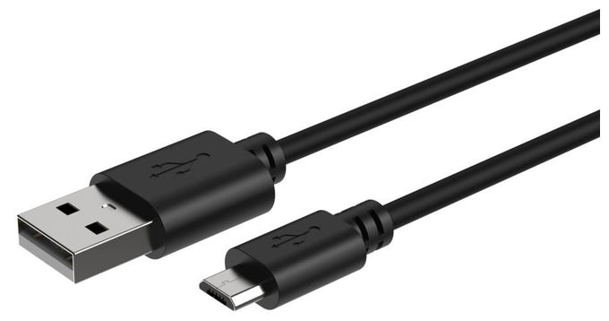 0,48 Gbit/s Stecker Rundkabel USB A auf Micro-USB B 1 m  1700-0129 (Schwarz) 