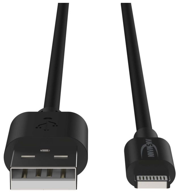 Stecker Rundkabel Lightning auf USB A 1 m  1700-0131 (Schwarz) 