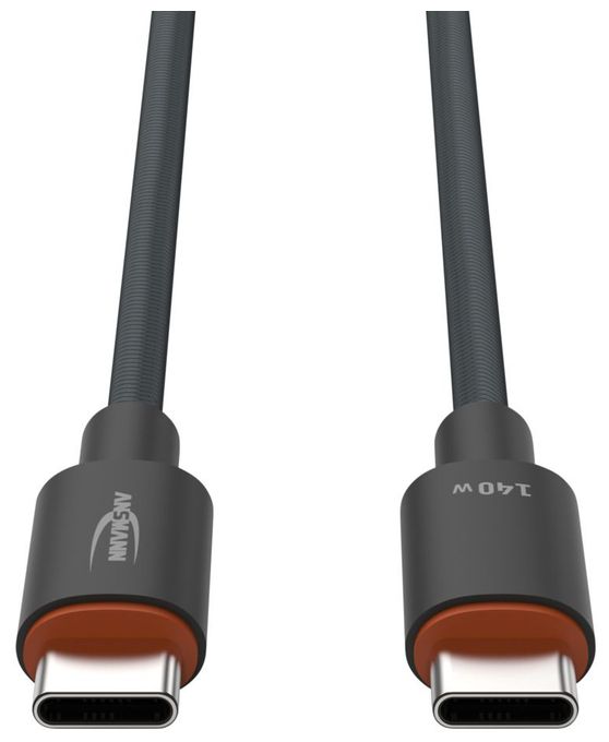 0,48 Gbit/s Stecker Rundkabel USB C auf USB C bis 140 W 0,6 m  1700-0177 (Anthrazit) 