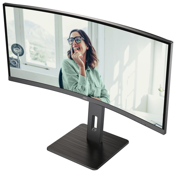 Quad HD Monitor 86,4 cm (34 Zoll) 21:9 4 ms 300 cd/m²  CU34P3CV (Schwarz) 