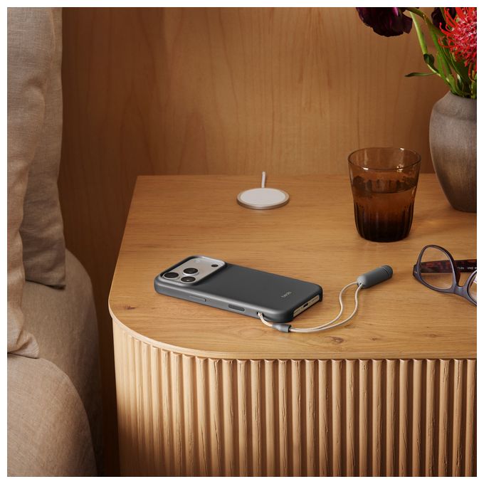Cover für Apple iPhone 17 Pro  Beats Kickstand Case mit MagSafe (Granit, Grau) 