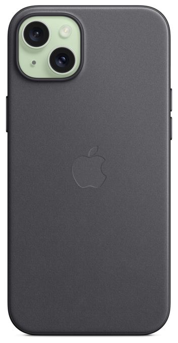 Cover für Apple iPhone 15 Plus  Feingewebe Case mit MagSafe (Schwarz) 