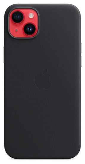 Cover für Apple iPhone 14 Plus  Leder Case mit MagSafe (Schwarz) 