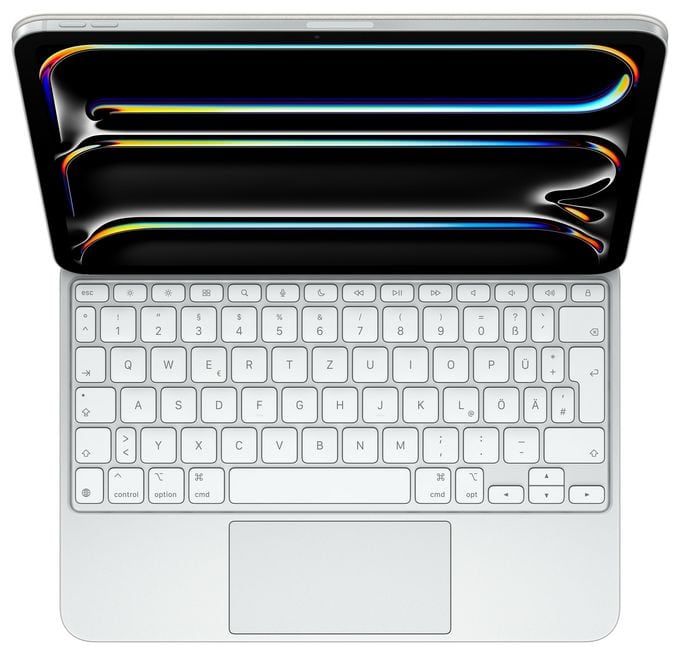 für Apple iPad Pro 11-inch (M4) bis 27,9 cm (11")  Magic Keyboard (Weiß) 