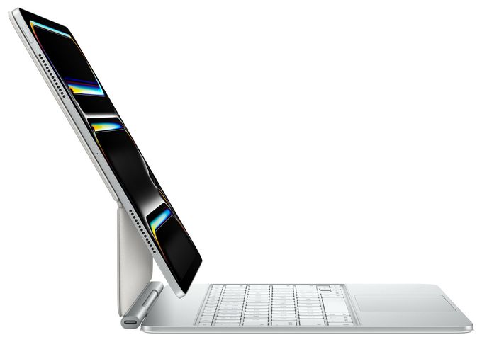 für Apple iPad Pro 13-inch (M4) bis 33 cm (13")  Magic Keyboard (Weiß) 