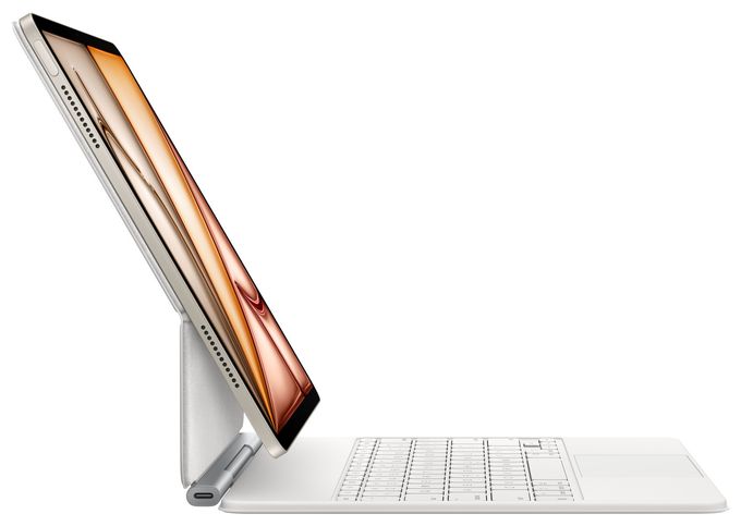 für Apple iPad Air 13" (M3) iPad Air 13" (M2) bis 33 cm (13")  Magic Keyboard (Weiß) 