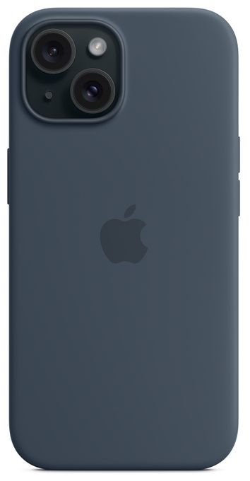 Cover für Apple iPhone 15  Silikon Case mit MagSafe (Navy) 