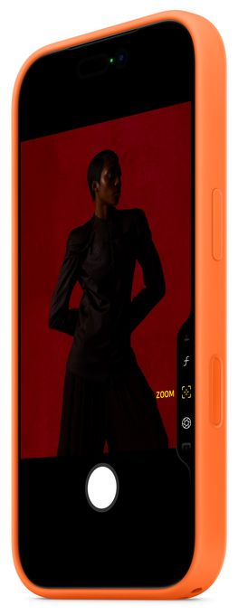 Cover für Apple iPhone 17 Pro  Silikon Case mit MagSafe (Orange) 