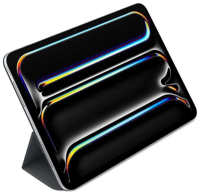 Folio für Apple iPad Pro 11-inch (M4) bis 27,9 cm (11") Kratzresistent mit Klappverschluss (Schwarz) Smart 