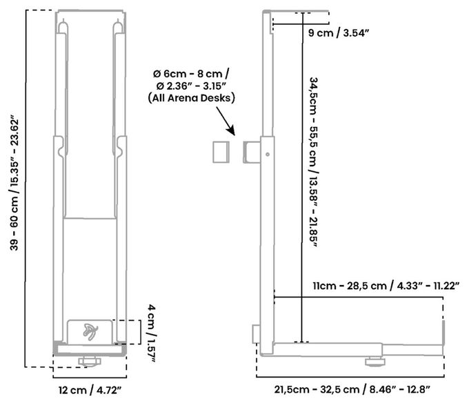 PC-Halterung bis 30 kg  Arena (Pink) 