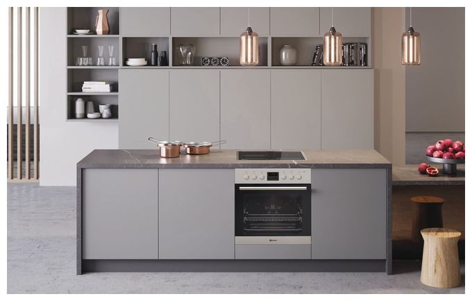 Herdset normal AutoClean Diamant-Reinigung mit 60 cm Glaskeramik Kochfeld HEKO Star 2 EX+ (HVR2KH5V2IN + CHR3462IN) 