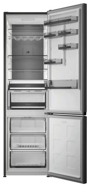 297 l / 118 l Kühl-Gefrierkombi freistehend NoFrost 118 kWh Jahr  KGDNF20AMDBL (Schwarz) 