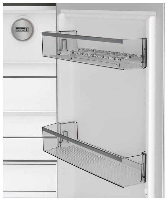 Side-by-Side Kühl-/ Gefrierkombination 375 l / 203 l 269 kWh NoFrost 1790 mm x 910 mm  SBSIWD90 Pearl (Gebürsteter Stahl) 