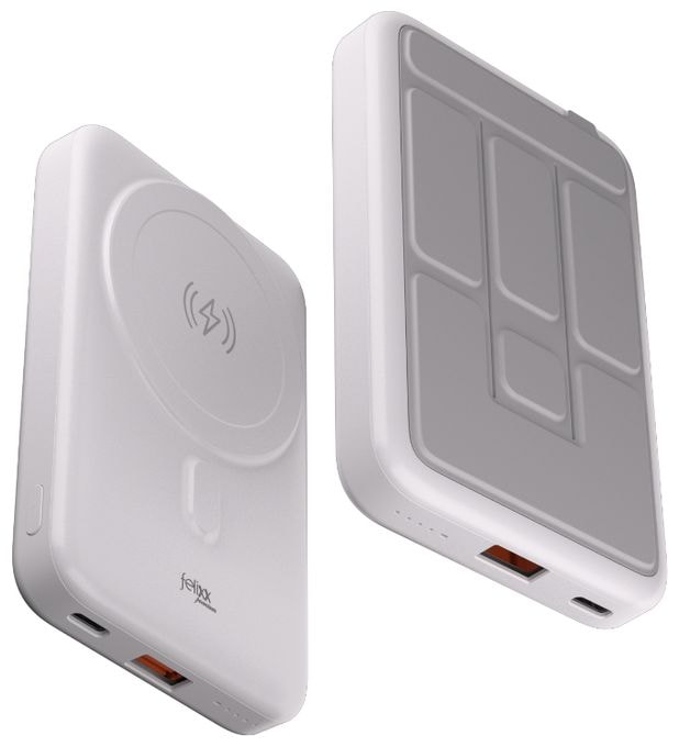 10000 mAh Powerbank  felixx Magnetic (Weiß) 
