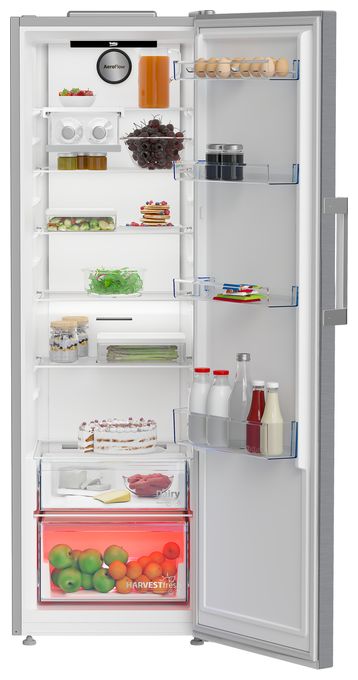365 l / 365 l Kühlschrank freistehend EEK: E 143 kWh Jahr NoFrost  B3RMLNE444HXB (Edelstahl) 