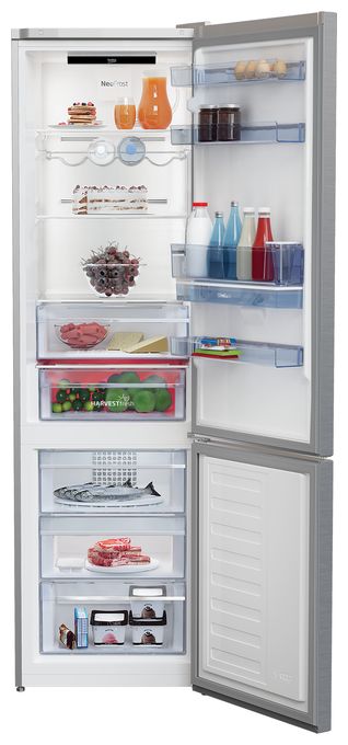 253 l / 109 l Kühl-Gefrierkombi freistehend NoFrost 258 kWh Jahr  RCNA406E40DZXBN (Edelstahl) 