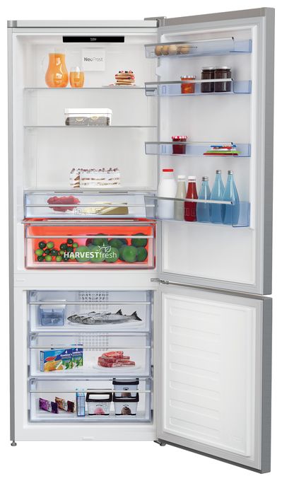 356 l / 158 l Kühl-Gefrierkombi freistehend NoFrost 243 kWh Jahr  RCNE560E50ZXPN (Edelstahl) 