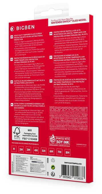 Nintendo Switch OLED  Tempered Glass Screen Protector (Transparent) 