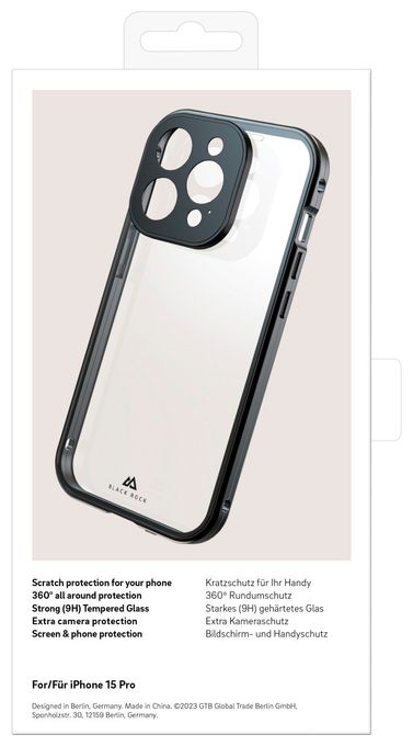 Rückseiten-/Bildschirmschutz Metall, Kunststoff, Gehärtetes Glas 9H für  Apple iPhone 15 Pro Kratzresistent 221269 