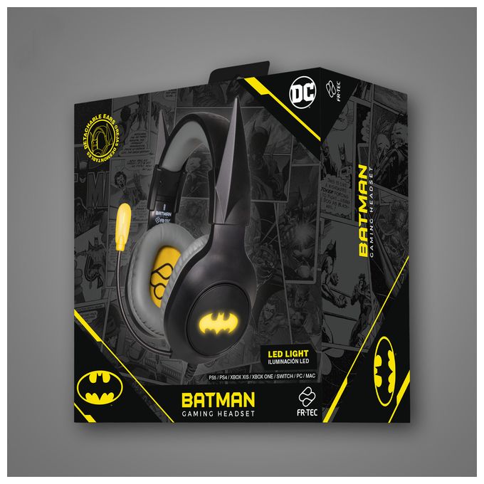 Knochenschall Kopfhörer Kabelgebunden  DC Batman (Schwarz, Gelb) 