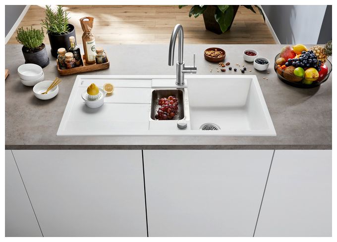 Silgranit 2 Becken  METRA 6 S Einbauspüle für 60 cm Unterschrank (Grau) 