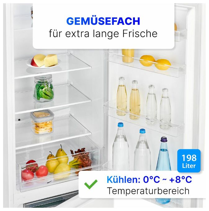 198 l / 71 l Kühl-Gefrierkombi freistehend 168 kWh Jahr  KG184.1 (Weiß) 
