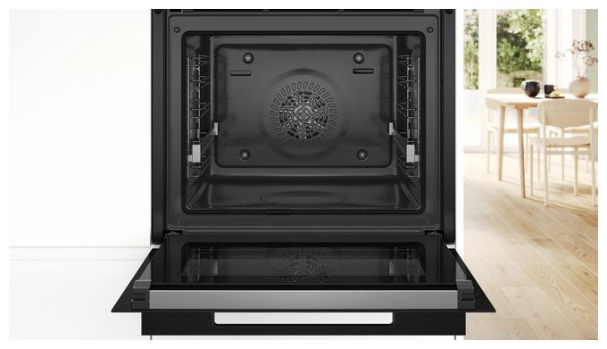 Backofen-Set groß AutoClean mit autarkem 60,2 cm Induktions Kochfeld HBDMATTBK1 (HBG974LM1 + PVQ69BHC1E) 