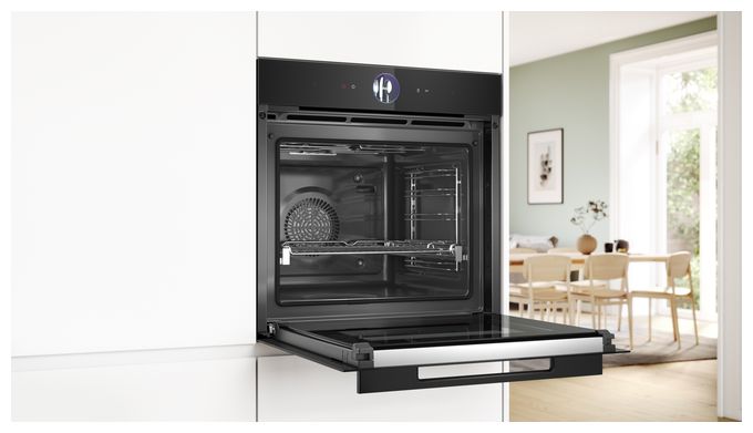 Einbaubackofen groß Dampfgaren AutoClean (Schwarz) Serie 8 HRG976NB1 