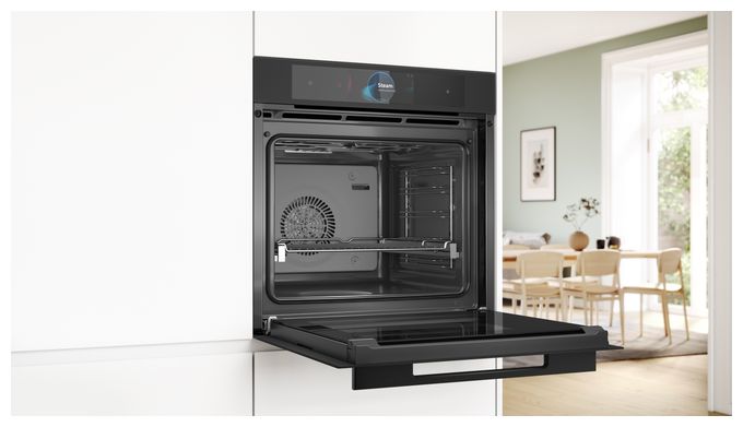 Einbaubackofen groß Dampfgaren AutoClean (Schwarz) HSG938EM1 