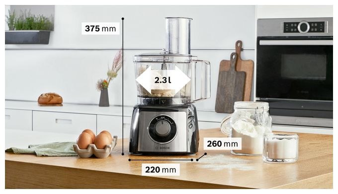 900 W Küchenmaschine 2,3 l (Schwarz, Transparent) MCM3PM386  MultiTalent 3 Plus 