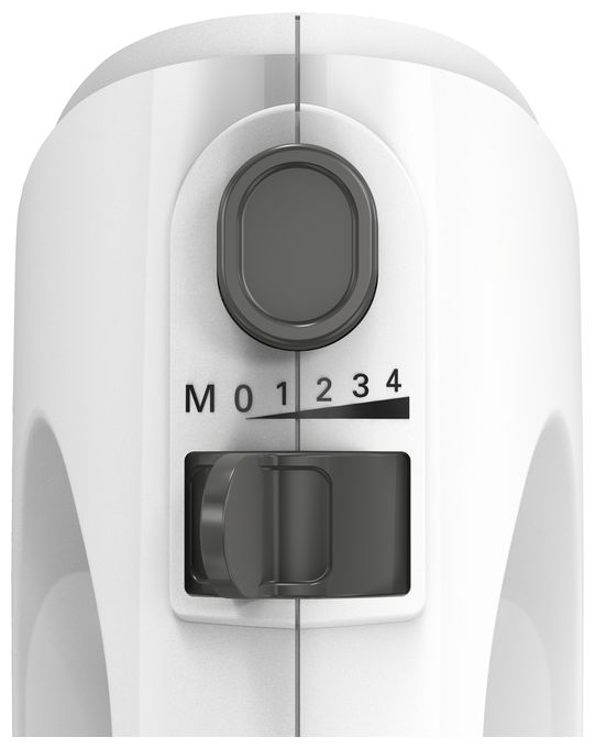Handmixer 400 W 4 Stufen (Gebürsteter Stahl, Weiß) MFQ24200 CleverMixx 