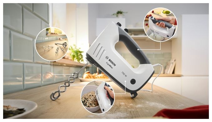 Handmixer 750 W 5 Stufen  MFQ37470 ErgoMixx (Schwarz, Weiß) 