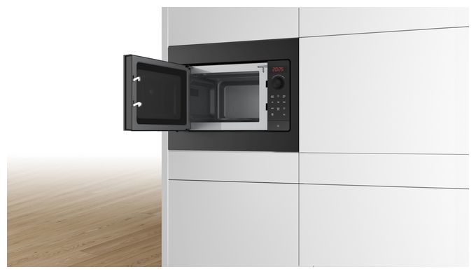 Einbau-Mikrowelle 800 W Größe: klein 5 Stufen (Schwarz) Serie 2 BFL523MB4 