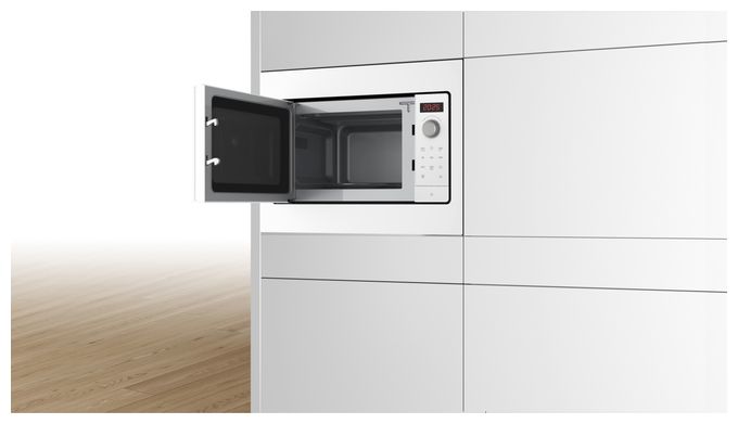 Einbau-Mikrowelle 800 W Größe: klein 5 Stufen (Weiß) Serie 2 BFL523MW3 