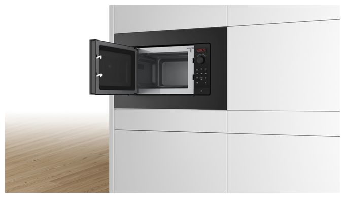 Einbau-Mikrowelle 800 W Größe: klein 5 Stufen (Schwarz) Serie 2 BFL623MB4 