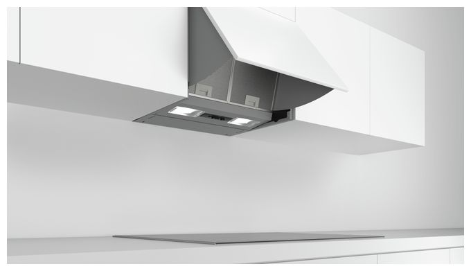 Abluft/Umluft Dunstabzugshaube/Esse Einbau 60 cm (Silber) Serie 2 DEM63AC00 Zwischenbauhaube 
