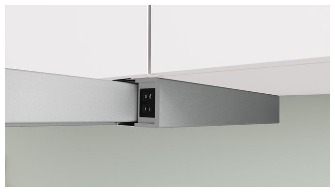 Abluft/Umluft Dunstabzugshaube/Esse Einbau 60 cm (Metallisch, Silber) Serie 2 DFL063W57 